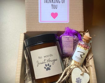 No words just hugs, Pet Sympathy Candle, No Words, Thinking of you candle, Condolence Gift, Bereavement Gift, remember candle, Sympathy Gift