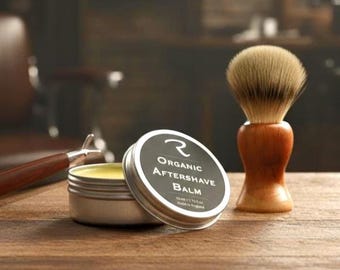 Organic Aftershave Balm: Natural Soothing Mens Skincare Shaving Soothing Calming Nourishing Flaky Skin Irritated Skin Christmas Birthday