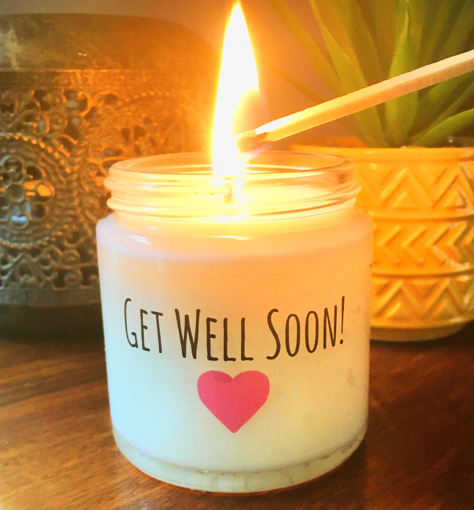 GET WELL SOON Gift Feel Better Thinking of you Candle Gift Etsy