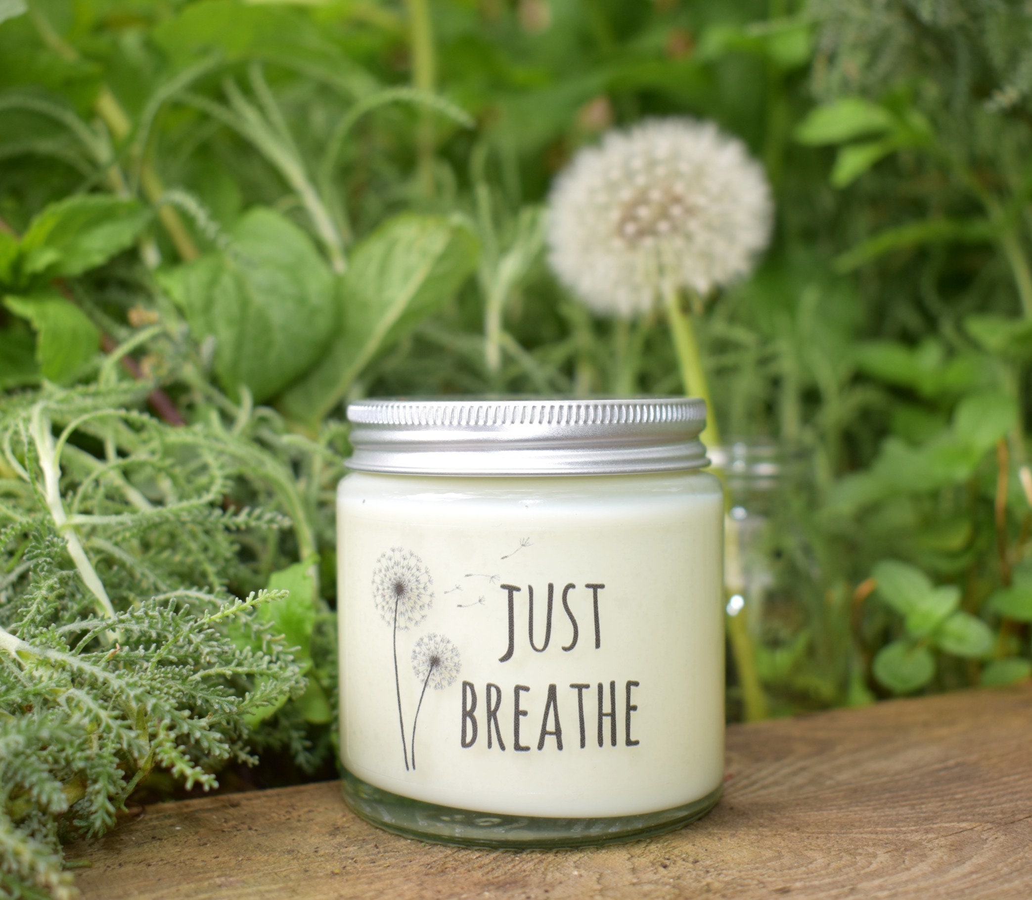 Just Breathe Soy Candle Self Care Gift Relaxation Gifts Etsy
