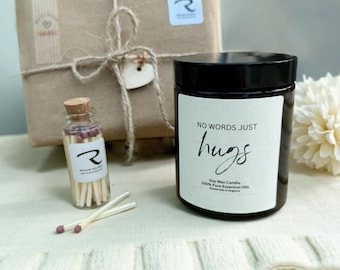 No words just hugs, sympathy candle, bereavement gifts, condolence gifts, sorry for your loss gifts, thoughtful sympathy gifts sympathy gift