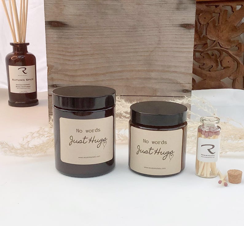 No words just hugs candle, Gift Box for Her Him, Sending you hugs in candle, Thinking of you gifts Gift for friend Get Well Soon Sympathy image 17