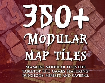 350+ Seamless TTRPG Map Tiles - Dungeons, Caverns, Forests | Dungeons & Dragons | Game Terrain | Battle Maps | 5E | Sidequest | Pathfinder