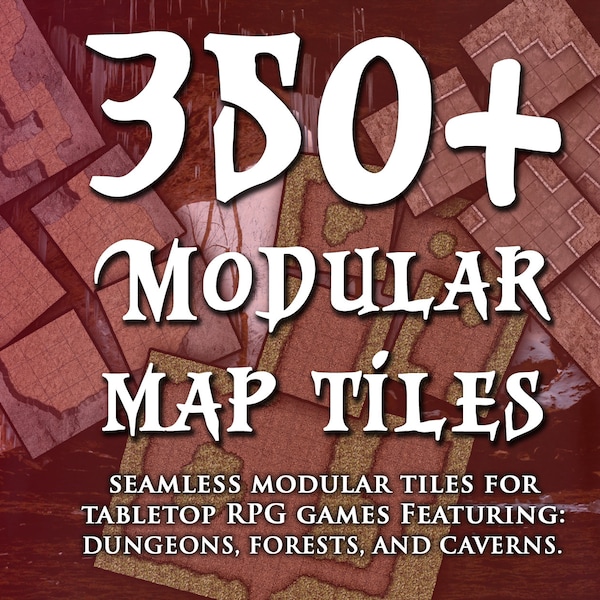 350 TTRPG Map Tiles • Dungeons & Dragons • Game Terrain • Battle Maps • 5E • Sidequests • Pathfinder • DND • Daggerheart • RPG • Game Master