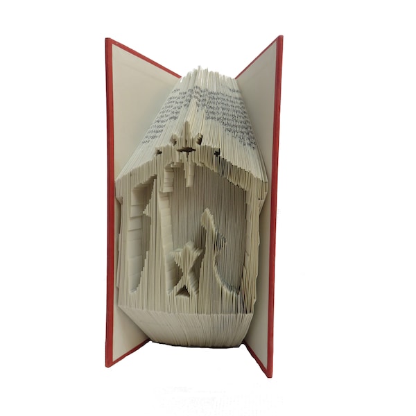 Book Folding Pattern -Christmas Nativity - 138 Folds - 276 Pages - Easy Cut and Fold