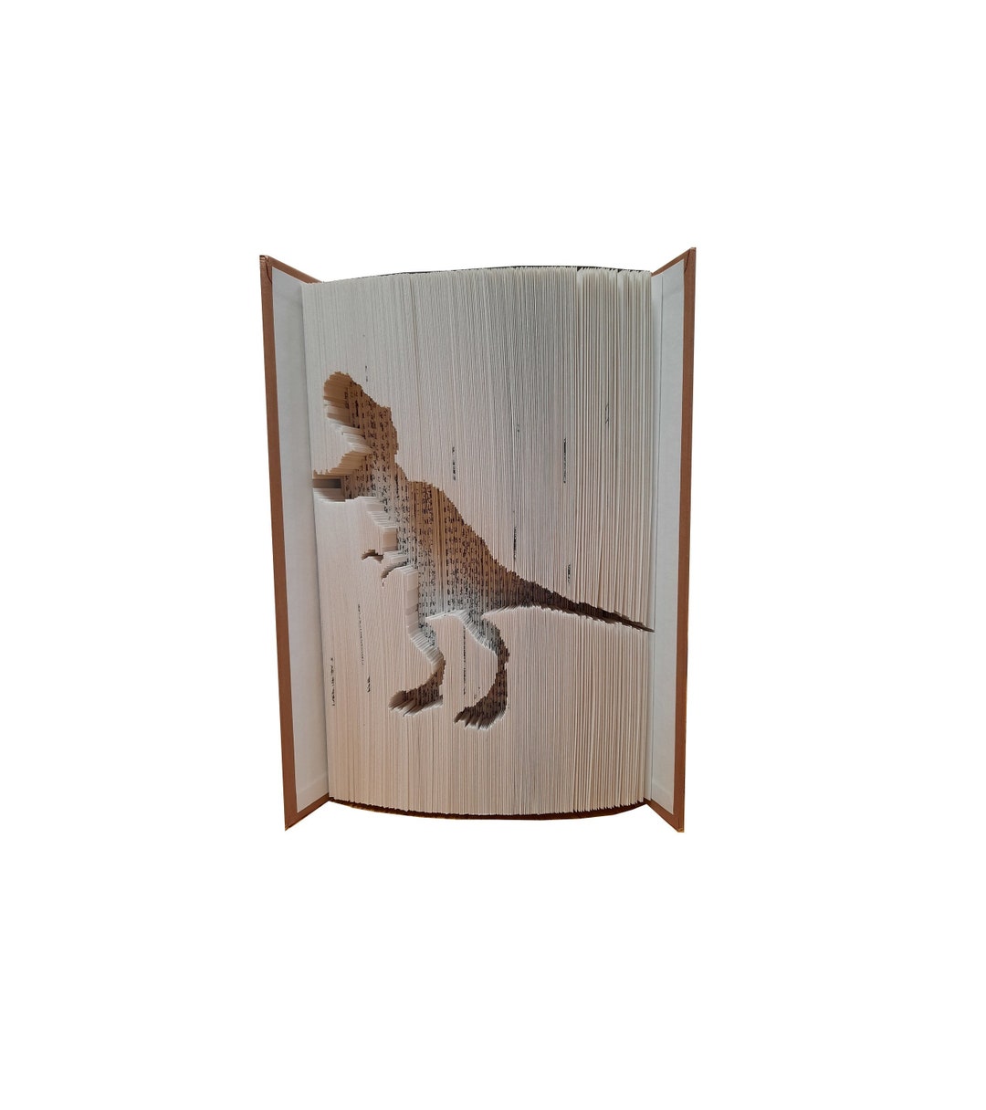 Book Folding Pattern - Dinosaur - Tyrannosaurus Rex - 242 Folds - 484 ...