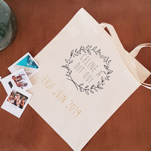 Totes Bag Personnalisés, EVJF, Demande Témoin, Mariage, Naissance, Annonce