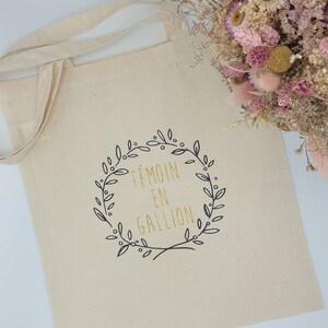 Totes Bag Personnalisés, EVJF, Demande Témoin, Mariage, Naissance, Annonce bild 7
