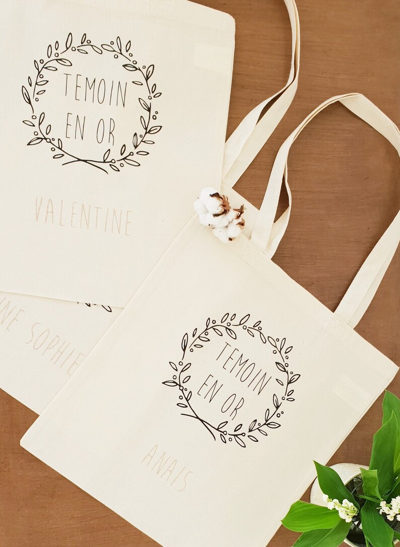 Totes Bag Personnalisés, EVJF, Demande Témoin, Mariage, Naissance, Annonce bild 4