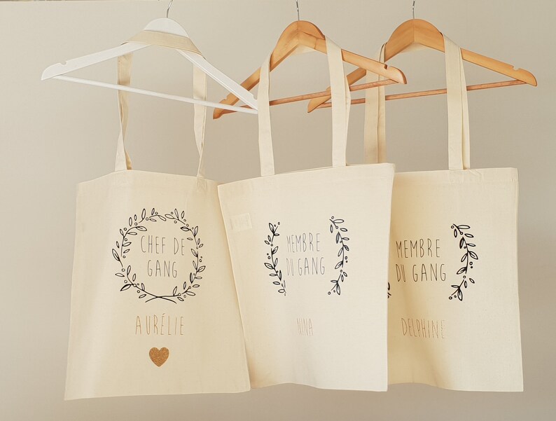 Totes Bag Personnalisés, EVJF, Demande Témoin, Mariage, Naissance, Annonce bild 5