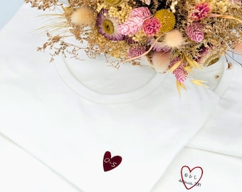 T-shirt Saint Valentin - personnalisation au niveau du coeur