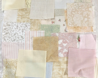 Soft Neutrals, fabric inspiration pack for hand stitching projects.