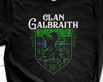 Clan Galbraith Scottish Tartan Lion Rampant Unisex T-Shirt