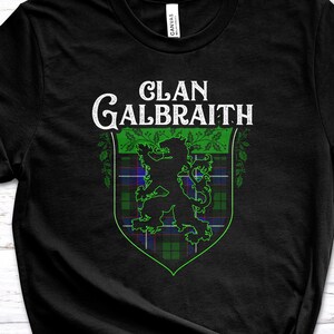 Clan Galbraith Scottish Tartan Lion Rampant Unisex T Shirt, Galbraith Crest, Galbraith Last Name, Galbraith Surname, Galbraith Tartan, Women