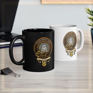 Clan Haig Scottish Heritage Clan Badge Mug – Family Crest & Tartan Cup – Scottish Clan Camping Mug – Haig Clan Gift