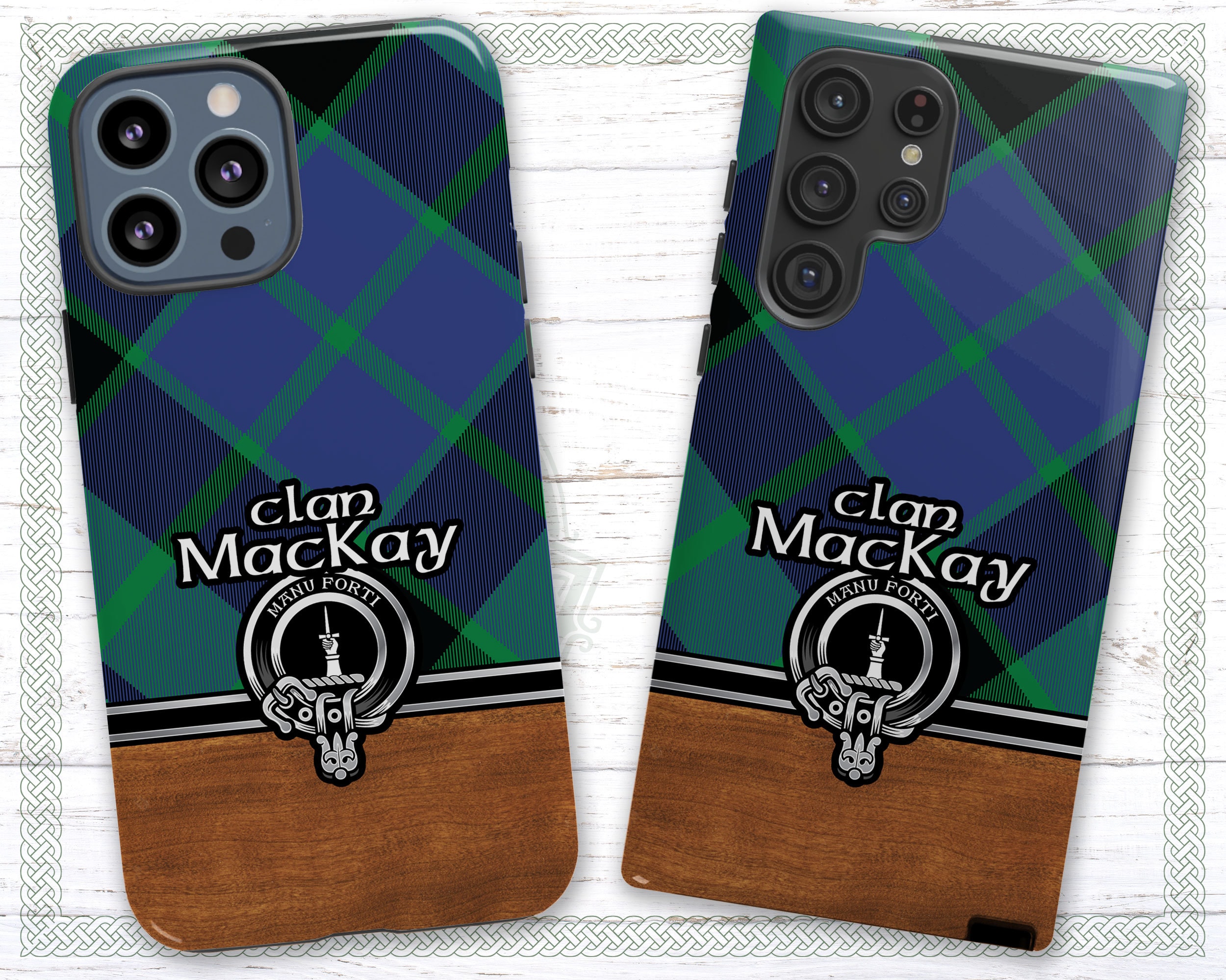 Clan Mackay Scottish Tartan Glossy Case for iPhone | Samsung Galaxy Phone  Case With Clan Crest Badge - Etsy