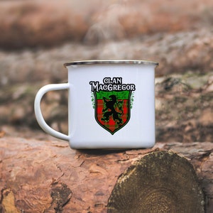 Camping Mug // Clan MacGregor Scottish Tartan Lion Rampant Camp Mug // MacGregor Tartan // MacGregor Gift // Coffee Mug // Scottish Mug