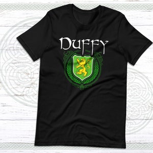 Duffy Family Crest Shirt, Irish Reunion T Shirt Duffy Family Crest Shirt, Irish Reunion T Shirt