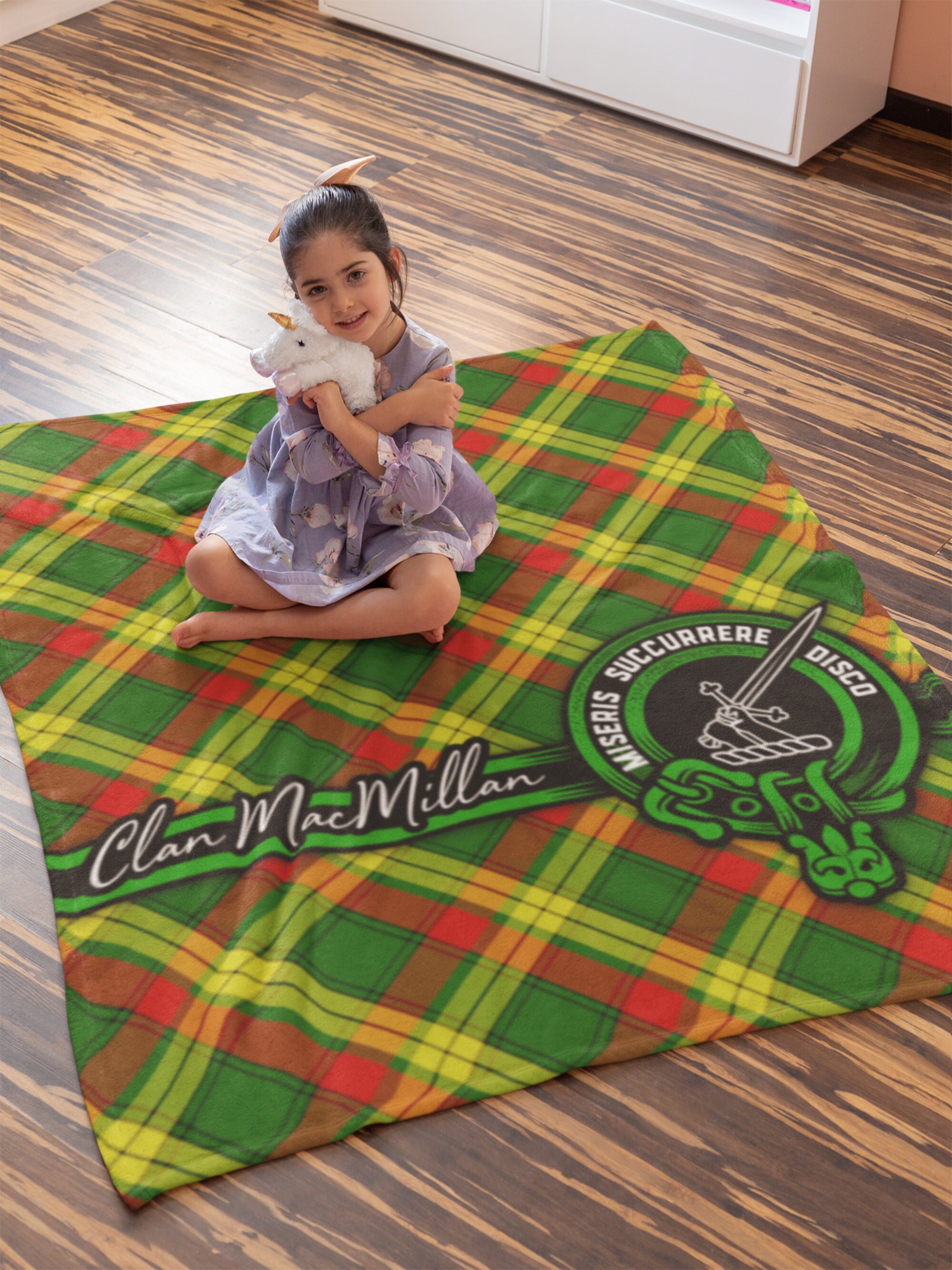 Scots Print Blanket - MacMillan Tartan Crest Blanket To My Wife Style, Gift From Scottish Husband