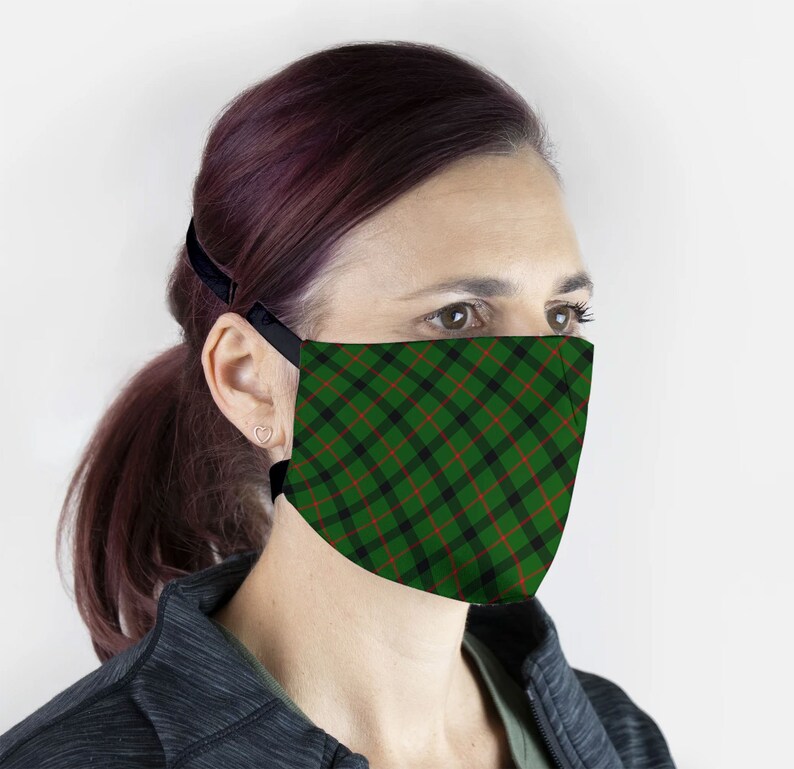 Scottish Clan Kincaid Tartan Fabric Face Mask // Unisex Face Etsy