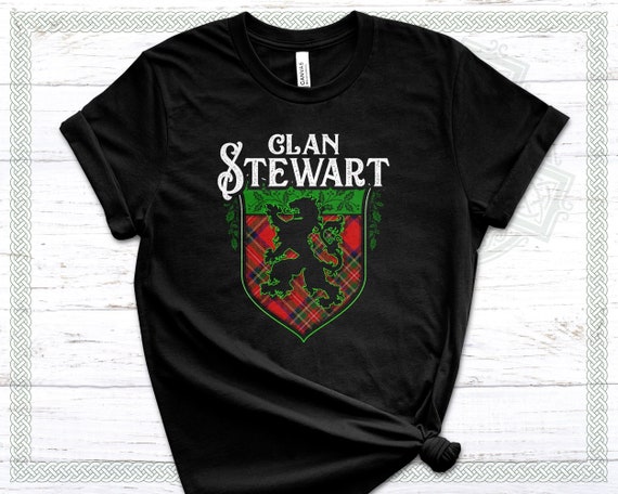 Stewart Surname Scottish Clan Tartan Crest Badge T-Shirt Stewart Surname Scottish Clan Tartan Crest Badge T-Shirt