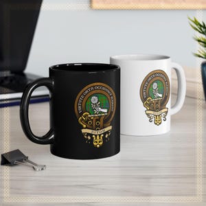 Clan Aiton Scottish Heritage Clan Badge Mug – Family Crest & Tartan Cup – Scottish Clan Camping Mug – Aiton Clan Gift