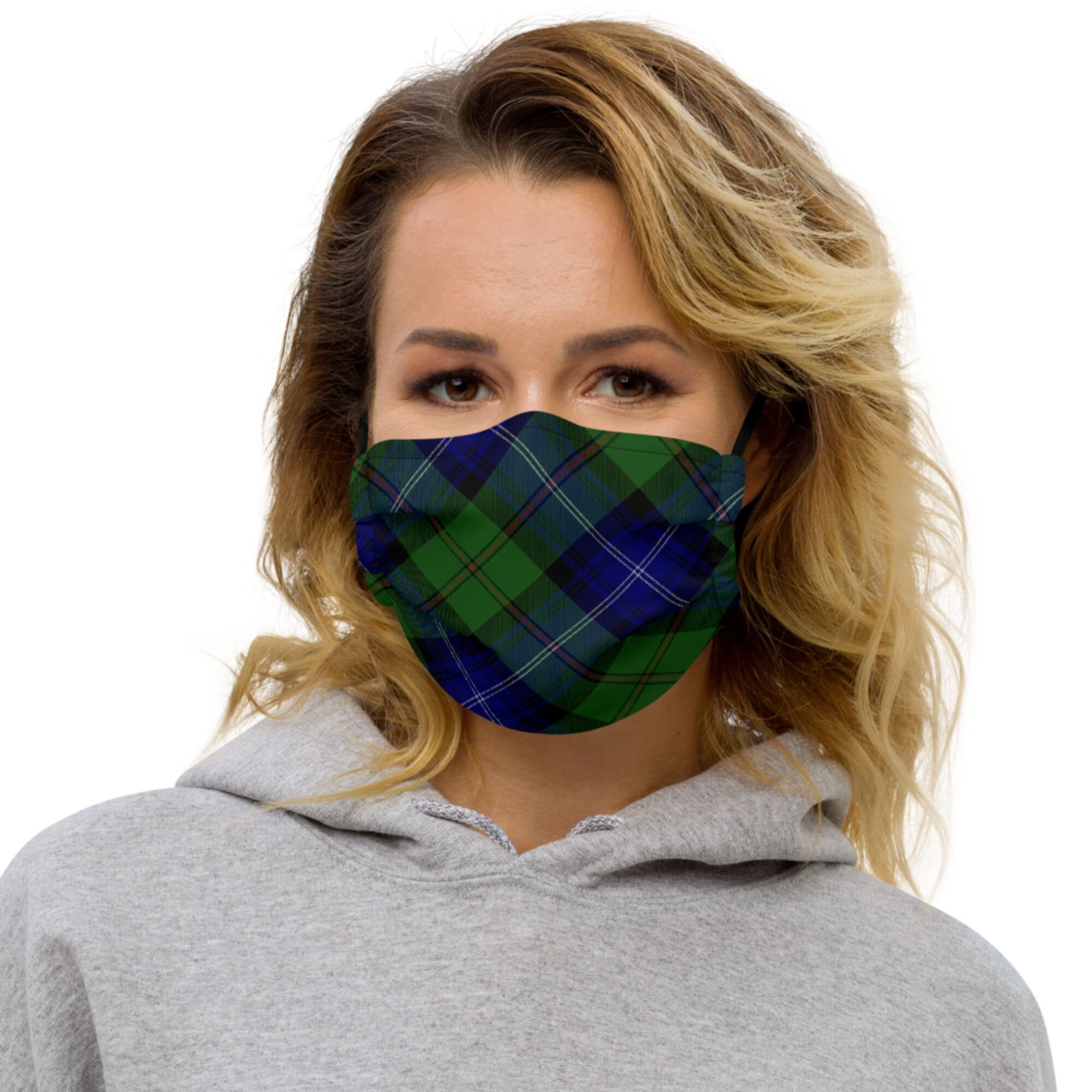 Scottish Clan Urquhart Tartan Fabric Face Mask // Unisex Face Etsy