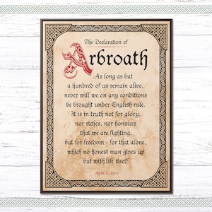 Declaration of Arbroath Canvas Art – Scottish Independence Excerpt