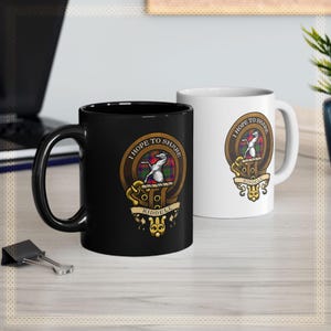 Clan Riddell Scottish Heritage Clan Badge Mug – Family Crest & Tartan Cup – Scottish Clan Camping Mug – Riddell Clan Gift
