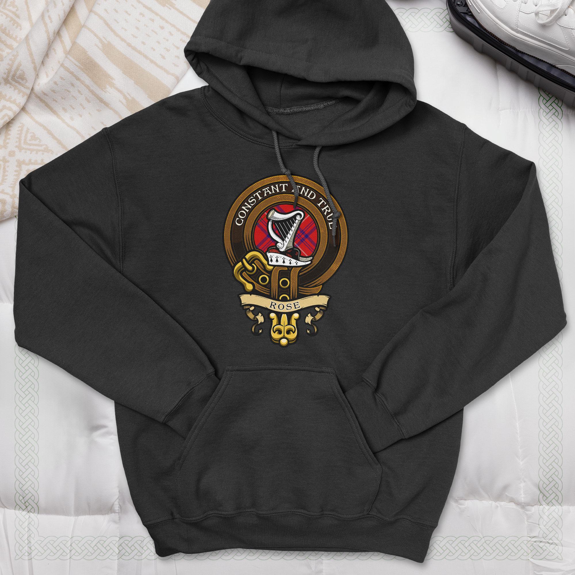 Sweatshirt Clan Rose écusson écossais - Coupe Classique, 241g - Fierté Familiale