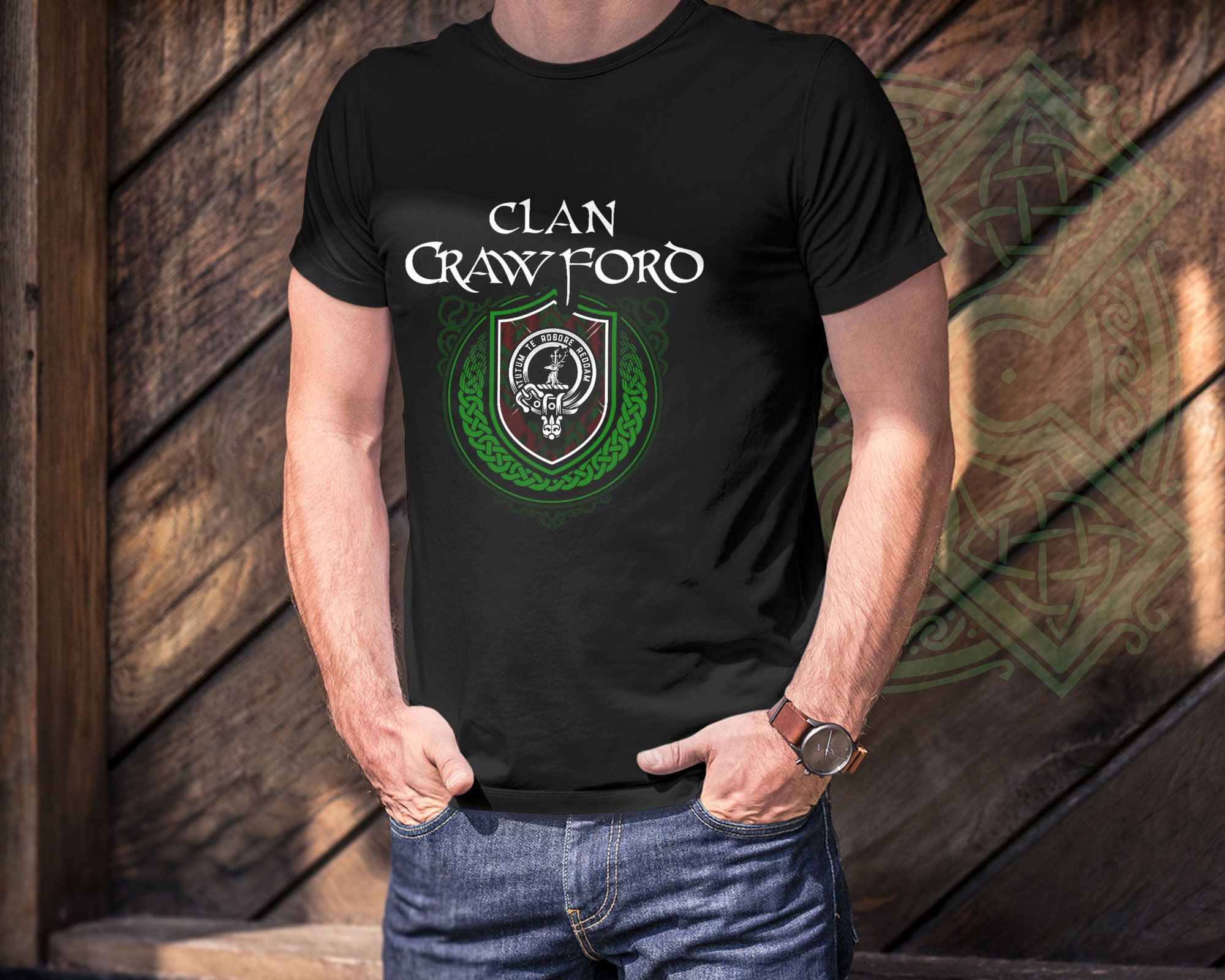 Clan Crawford Scottish Tartan T Shirt