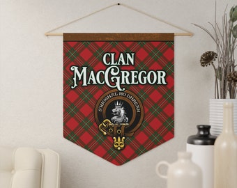 MacGregor Clan Tartan Pennant Banner, Scottish Wall Art
