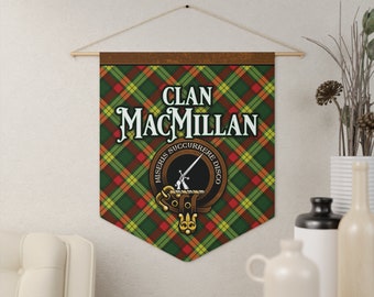 MacMillan Clan Tartan Wimpel, schottisches Familienwappen Wandkunst
