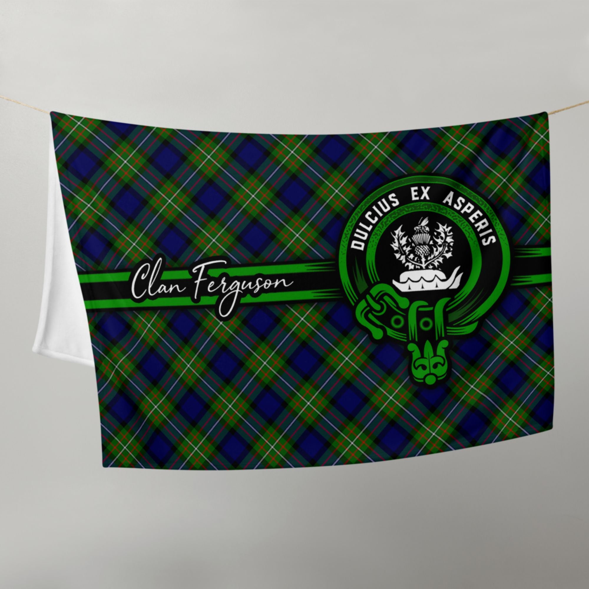 Clan Ferguson Scottish Tartan Throw Blanket Plaid Tartan Blanket Soft Blanket Coat of Arms Ferguson Last Name Surname Sherpa Etsy Canada