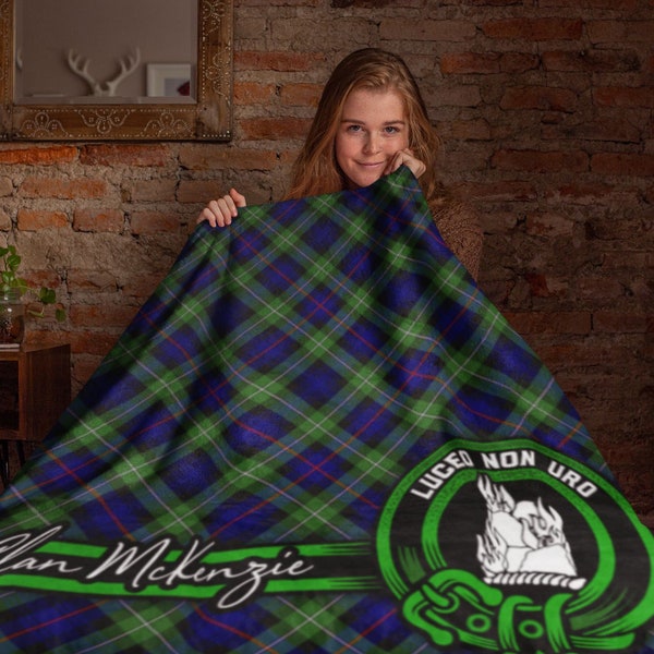 Scots Print Blanket - McCracken Tartan Crest Blanket To My Wife Style, Gift From Scottish Husband