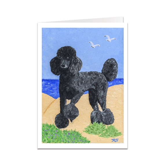 Poodle 10 Blank Greeting Cards Envelopes Set NEW FREE SHIPPING Dog Puppy