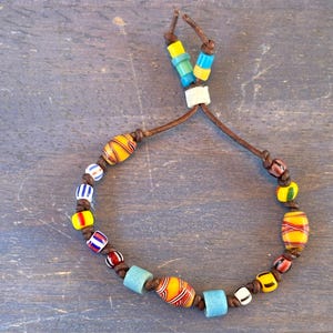 African sandcast trade bead bracelet