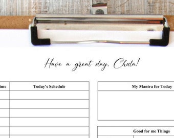 Have a great day, Chula Daily Planner Page Digital Download US Letter Self-Care, Goal Tracker, To do list, Reflection, Schedule, Latinx