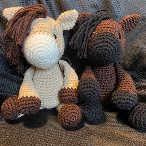 Small Horse Plush - Small Crochet Stuffed Pony - Cute Horse Gift - Gift for Horse Lovers