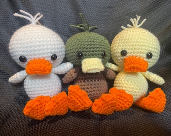 Handmade Crochet Ducklings - Springtime Cuties - Little Duckings - Stuffed Ducklings