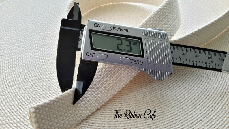 25mm Natural cotton webbing