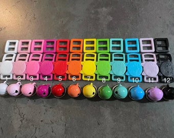 DIY cat collar kits. Make your own cat collar!  Catface buckle+slider+d-ring+bell+ring