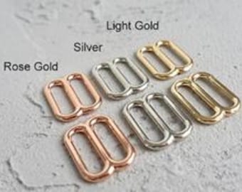 SLIDERS / TRIDGLIDES Silver, Gold, Rose Gold 15mm 20mm 25mm