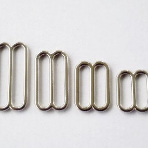 SILVER SLIDERS (triglides)  10mm, 15mm, 20mm, 25mm 32mm 38mm, 50mm