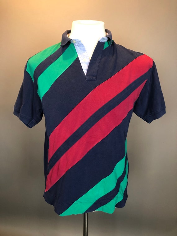 Tommy Hilfiger striped short sleeve collared knit 