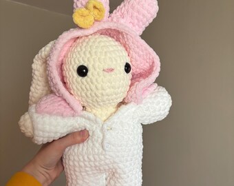 Giant Crocheted My Melody Bunny