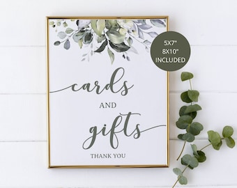 Cards and gifts wedding sign, cards and gifts bridal shower sign, printable sign 11GN