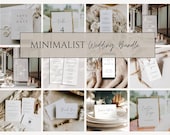 Minimalist Wedding Bundle, Modern Wedding Reception Bundle, Editable Wedding Stationary Templates, Printable Wedding Suite, DIY - SPM3