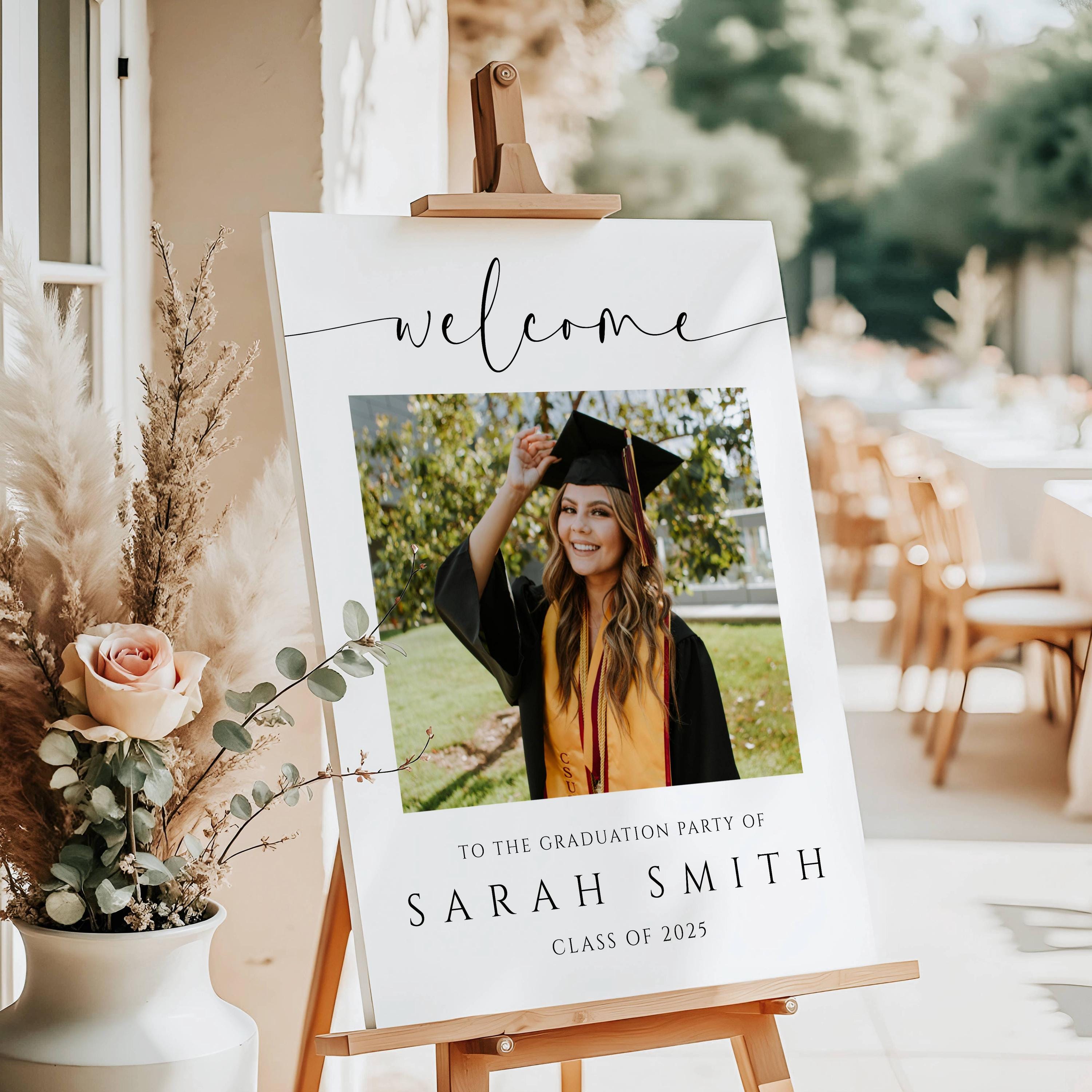 Graduation Welcome Note Graduation Welcome Sign Template, Photo Graduation Party Welcome Poster ...