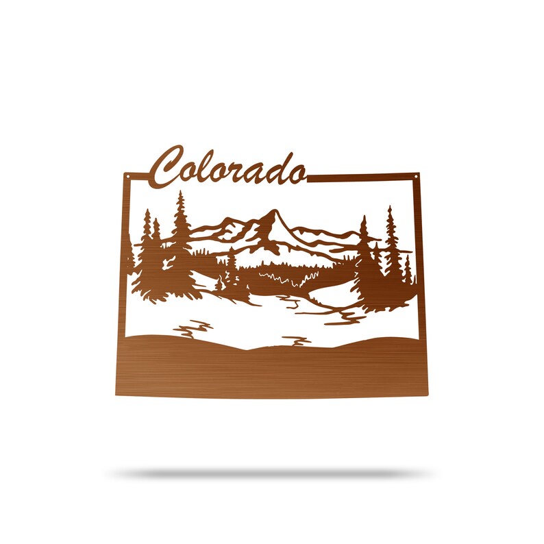 Colorado Metal Wall Art Colorado State Art the Centennial Etsy